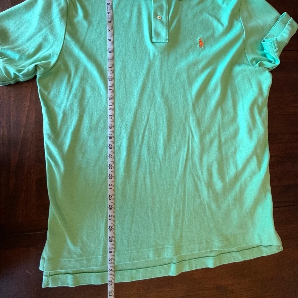 Polo Ralph Lauren Men's Mint Green Polo Cotton Preppy Shirt, Size XL